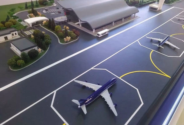 Laçındakı Beynəlxalq Aeroportun maketinin görüntüləri yayıldı — FOTOLAR