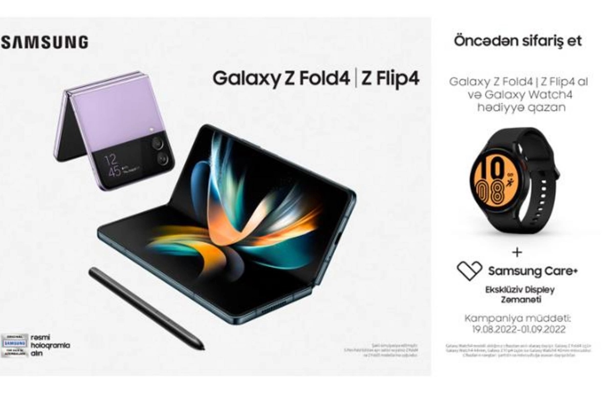 Galaxy Z Fold4 və Galaxy Z Flip4 öncədən sifariş etmək üçün üç gün qalıb! (FOTO)