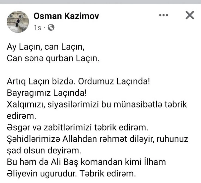 Müsavat başqanının müavini Prezidentə təşəkkür etdi