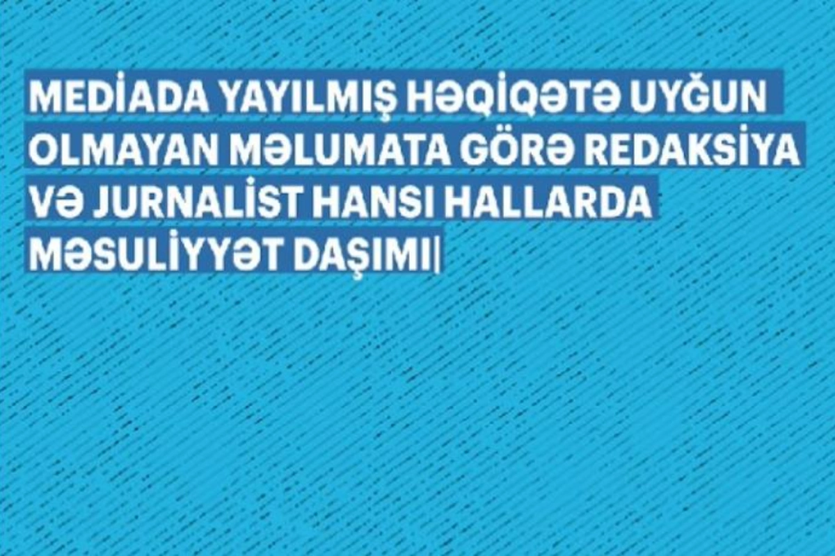 MEDİA-dan jurnalistlər üçün maarifləndirici rubrika — VİDEO