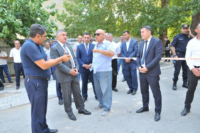 Xırdalanda partlayış olan binanın sakinləri ilə görüş keçirildi — FOTOLAR