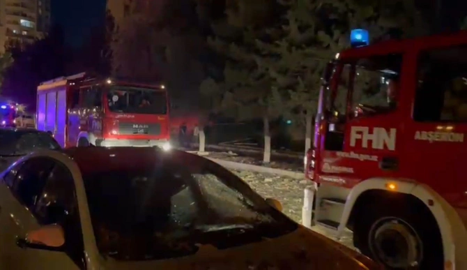 FHN Xırdalanda partlayışın mümkün səbəbi ilə bağlı məlumat yaydı — FOTOLAR