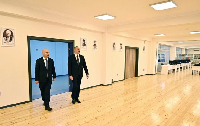 Prezident Binəqədidə yeni inşa olunan məktəbin açılışında iştirak etdi — FOTOLAR