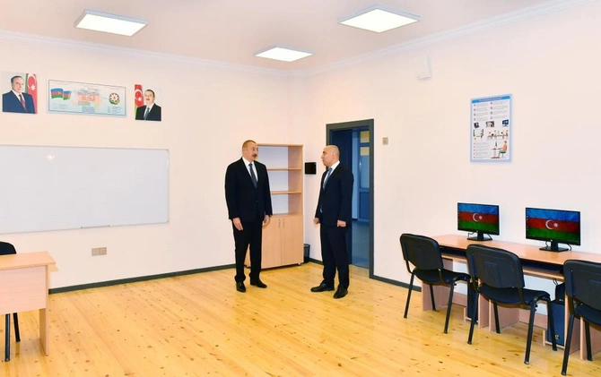 Prezident Binəqədidə yeni inşa olunan məktəbin açılışında iştirak etdi — FOTOLAR