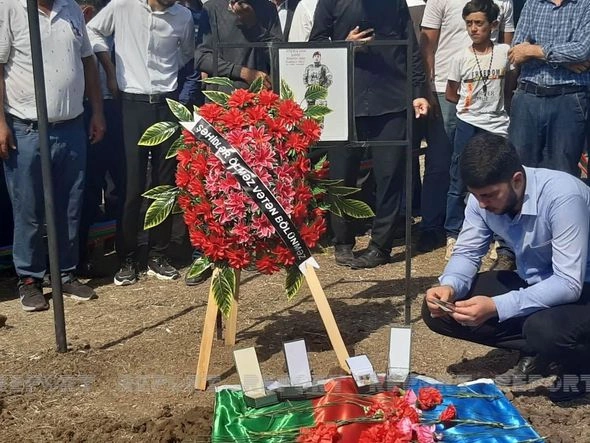 Nişanlı olan şəhidimiz dəfn edildi — FOTO