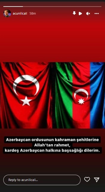 Acun Ilıcalıdan Azərbaycana başsağlığı — FOTO Acun Ilıcalıdan Azərbaycana başsağlığı — FOTO