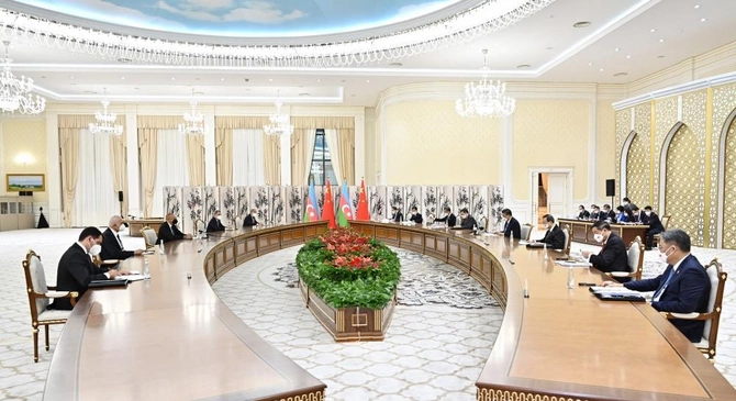 İlham Əliyev Səmərqənddə Çin lideri ilə görüşdü —YENİLƏNİB (FOTO)