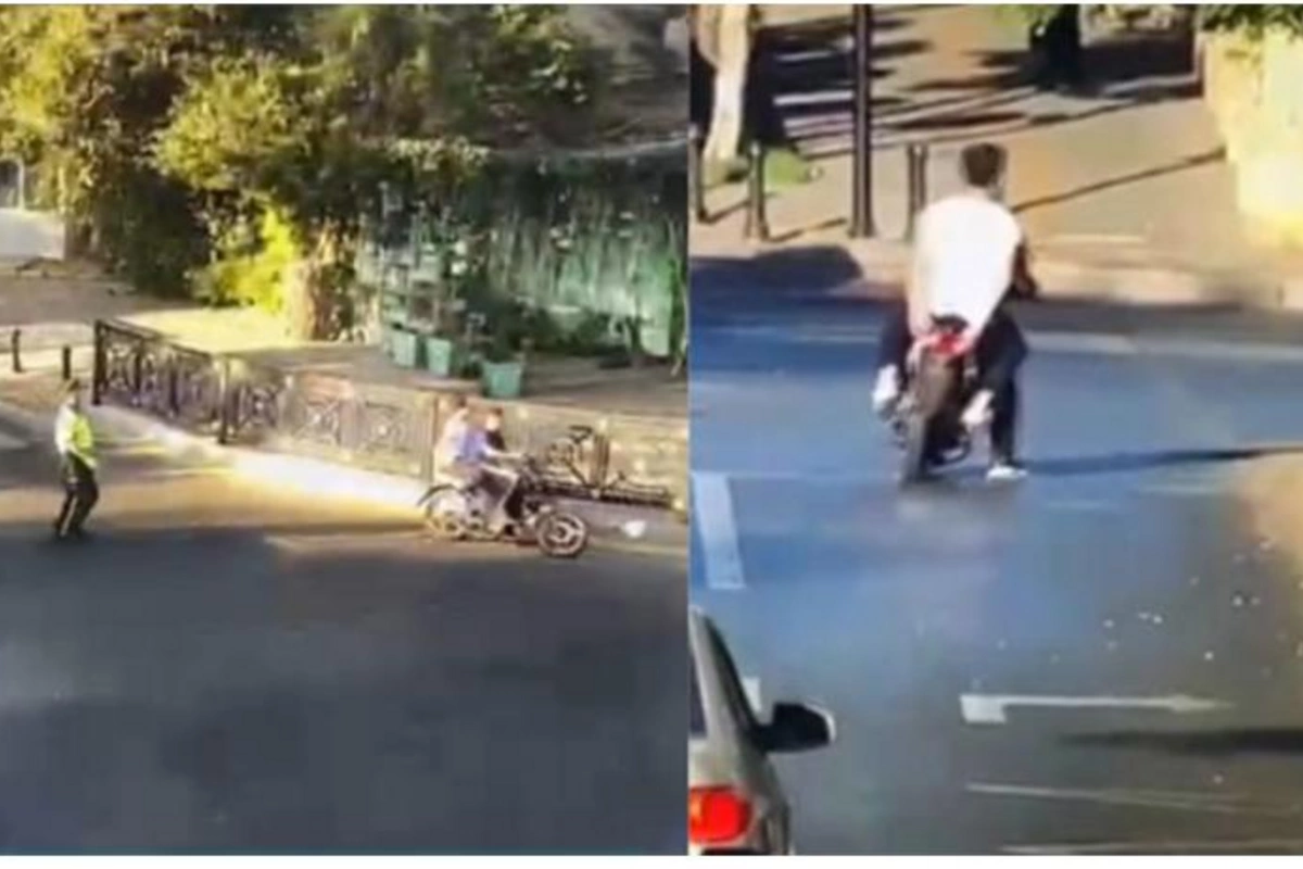 Bakıda 18 yaşlı moped sürücüsü həbs edildi — VİDEO