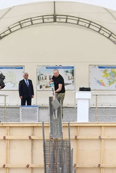 Azərbaycan Prezidenti “Laçın” Qovşaq Yarımstansiyasının təməlini qoyub — FOTOLAR Azərbaycan Prezidenti “Laçın” Qovşaq Yarımstansiyasının təməlini qoyub — FOTOLAR