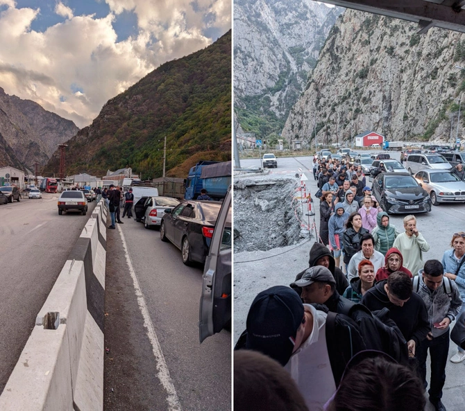 Rusiya-Gürcüstan sərhədində tıxac — 3 mindən çox maşın növbə gözləyir Rusiya-Gürcüstan sərhədində tıxac — 3 mindən çox maşın növbə gözləyir