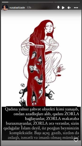 Vüsalə Əlizadə: Sizin qadağalar islam deyil, öz pozğun beyninizin kompleksidir — FOTO
