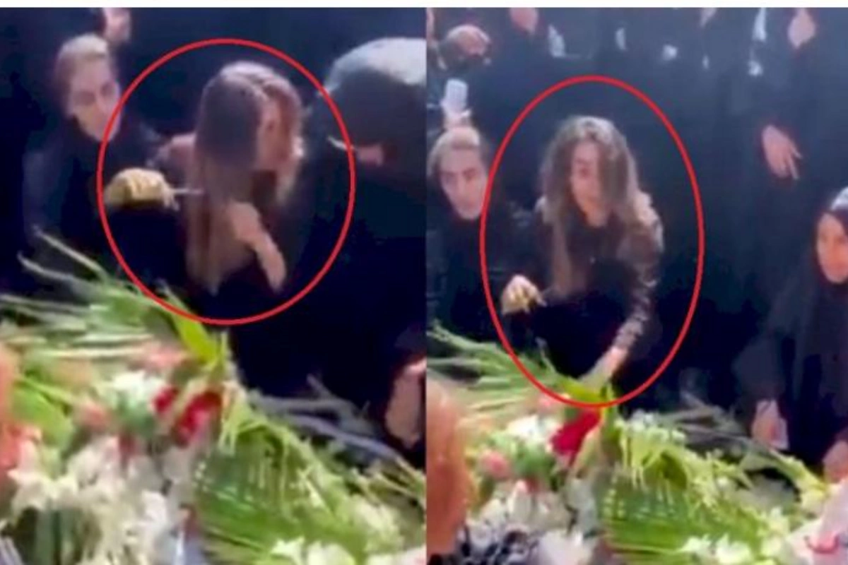 Azərbaycanlı qız öldürülən qardaşının məzarı üstündə saçlarını kəsdi — VİDEO
