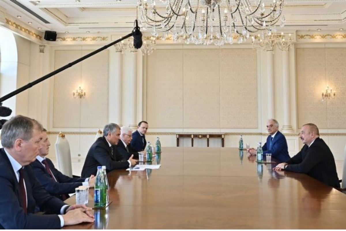 İlham Əliyev Rusiya Dövlət Dumasının sədrini qəbul etdi — YENİLƏNİB
