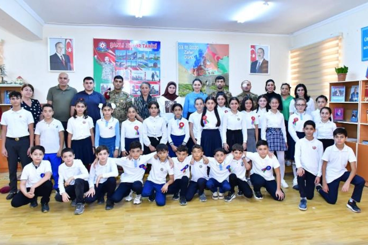 Xırdalan şəhər 10 nömrəli tam orta məktəbdə şəhid ailələri və qazilərlə görüş keçirilib — FOTOLAR