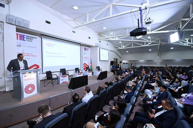 Qərbi Kaspi Universiteti və Times Higher Education beynəlxalq təhsil forumu işə keçirdi — FOTO Qərbi Kaspi Universiteti və Times Higher Education beynəlxalq təhsil forumu işə keçirdi — FOTO