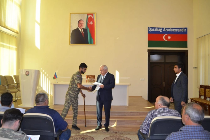 Füzuli sahibkarları şəhid ailələri və qaziləri işlə təmin etdi — FOTOLAR