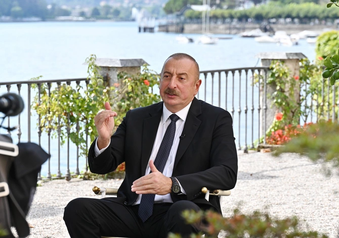 Prezident İlham Əliyev Çernobbio şəhərində İtaliyanın “İl Sole 24 Ore” qəzetinə müsahibə verib —TAM MƏTN