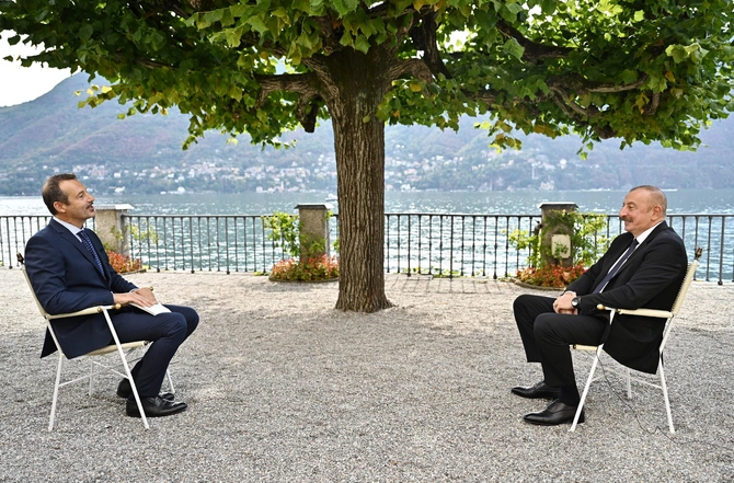 Prezident İlham Əliyev Çernobbio şəhərində İtaliyanın “İl Sole 24 Ore” qəzetinə müsahibə verib —TAM MƏTN