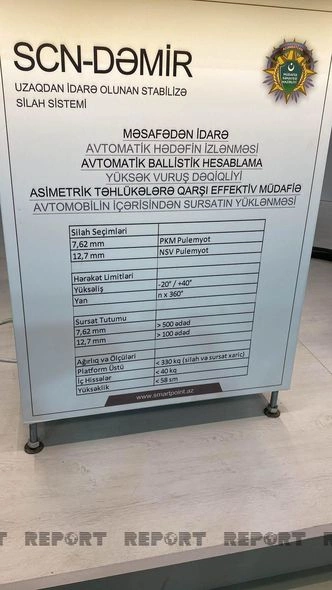 Azərbaycanın istehsal etdiyi uzaqdan idarəolunan stabilizə silah sistemi ilk dəfə göstərildi — FOTO