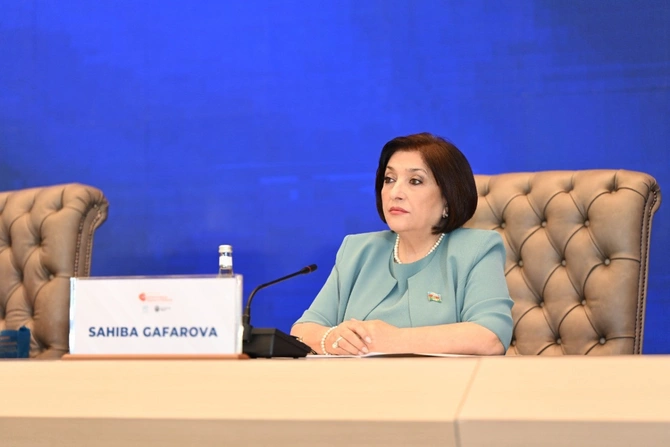 Sahibə Qafarova Qadın Parlament Sədrlərinin Sammitində — FOTOLAR