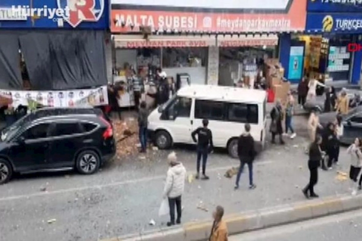 İstanbulda güclü partlayış baş verib, yaralılar var — VİDEO
