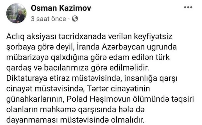 Arif Hacılının müavini Tofiq Yaqublunun şorbaya görə acılıq etdiyini deyir? — FOTO