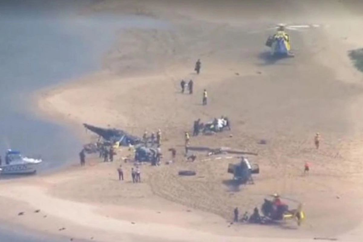 Avstraliyada helikopterlər toqquşdular: Çox sayda ölü və yaralı var — VİDEO