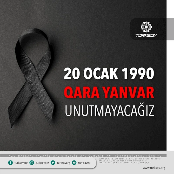 TÜRKSOY-dan 20 Yanvar PAYLAŞIMI