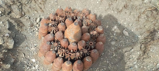 Ağdamda ölümcül gücə malik partlayıcı qurğular aşkarlanıb — FOTO