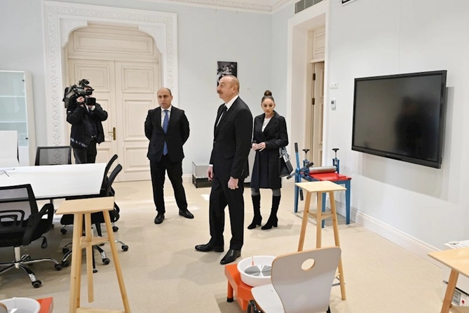 Prezident və xanımı Uşaq-Gənclər İnkişaf Mərkəzində — FOTOLAR