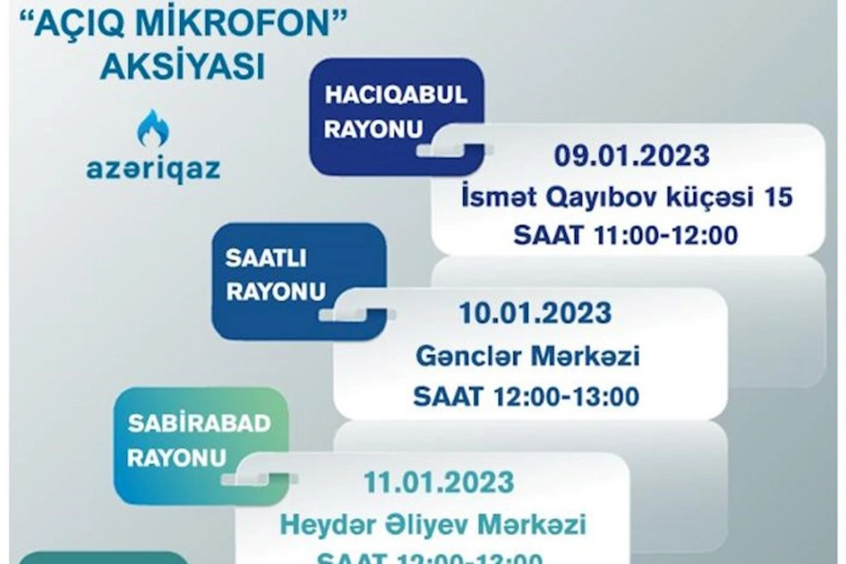 Azəriqaz İB-nin Açıq mikrofon aksiyası davam edir