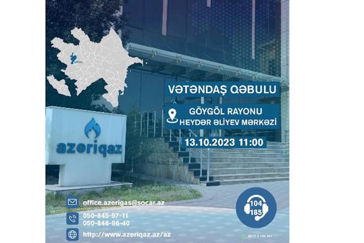 Azəriqaz rəhbərliyinin növbəti vətəndaş qəbulu keçiriləcək