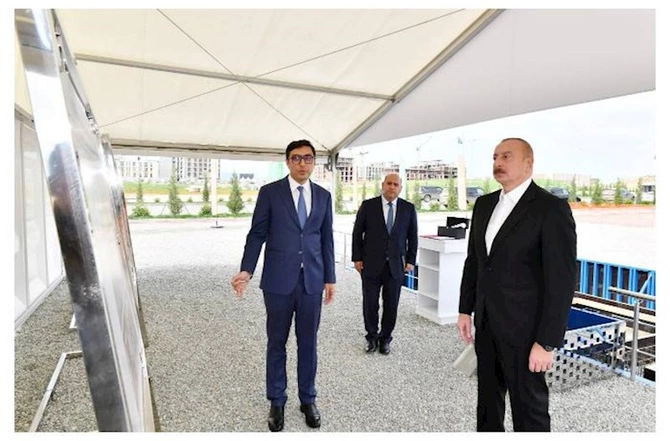 Prezident Füzulidə idman kompleksinin təməlini qoydu — YENİLƏNİB