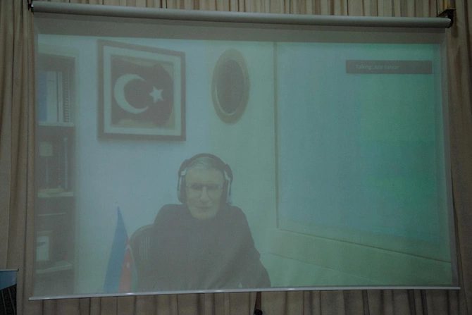 “Naxçıvan” Universitetində Əziz Səncərlə onlayn görüş KEÇİRİLDİ — FOTOLAR