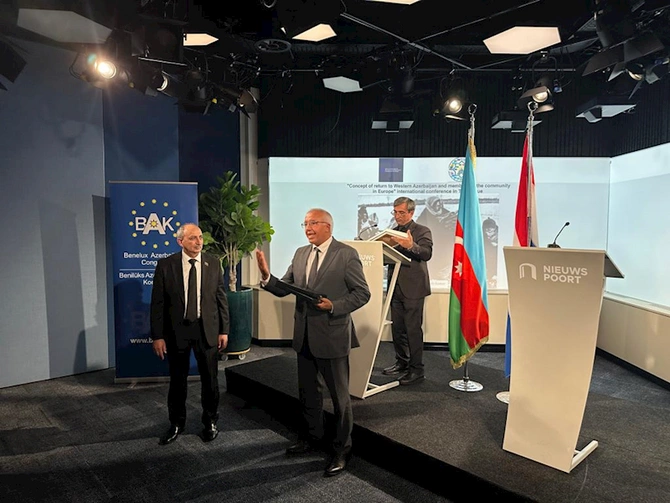 Niderland parlamentində Qərbi Azərbaycana qayıdışla bağlı beynəlxalq konfrans — Toplantıya İrəvan xanının varisi də qatıldı (FOTOLAR)