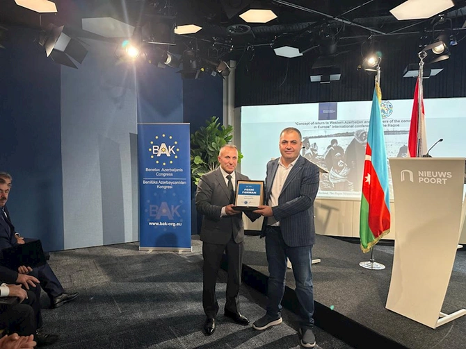 Niderland parlamentində Qərbi Azərbaycana qayıdışla bağlı beynəlxalq konfrans — Toplantıya İrəvan xanının varisi də qatıldı (FOTOLAR)