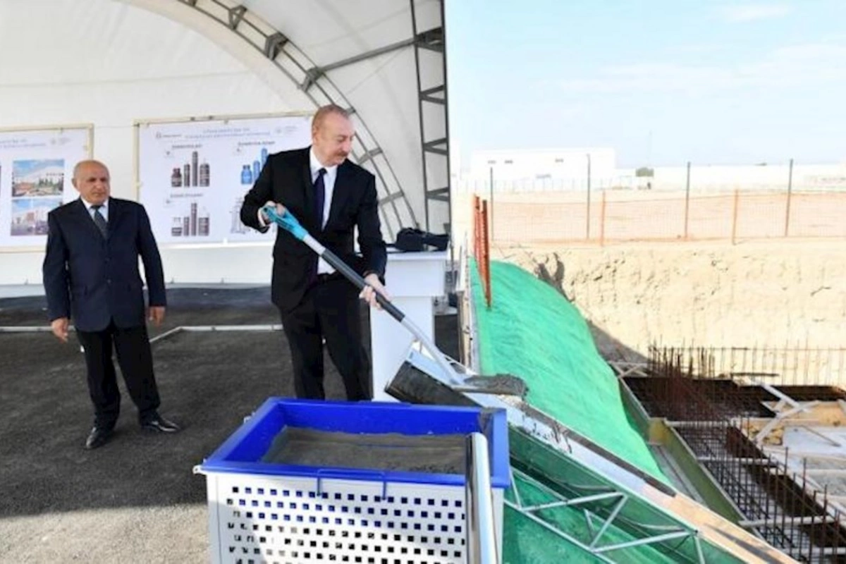 Prezident Tikinti kimyəvilərinin istehsalı müəssisəsinin təməlini qoydu