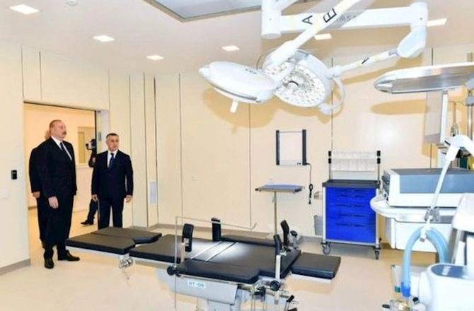 Prezident Sumqayıt Şəhər Xəstəxanasının yeni binasının açılışında — YENİLƏNİB (FOTOLAR)