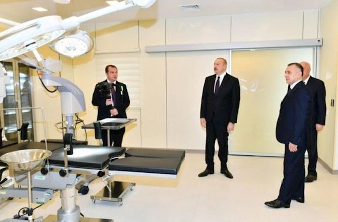 Prezident Sumqayıt Şəhər Xəstəxanasının yeni binasının açılışında — YENİLƏNİB (FOTOLAR)