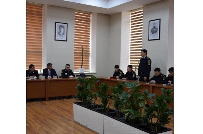 Müşfiq Abbasov Polis Akademiyasında görüş keçirdi — FOTO