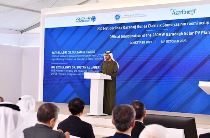 Prezident Qaradağ Günəş Elektrik Stansiyasının açılışında — YENİLƏNİB (FOTOLAR)