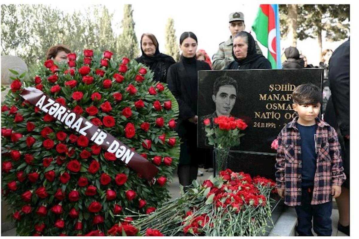 Şəhid Osman Manafov məzarı başında anıldı — FOTOLAR