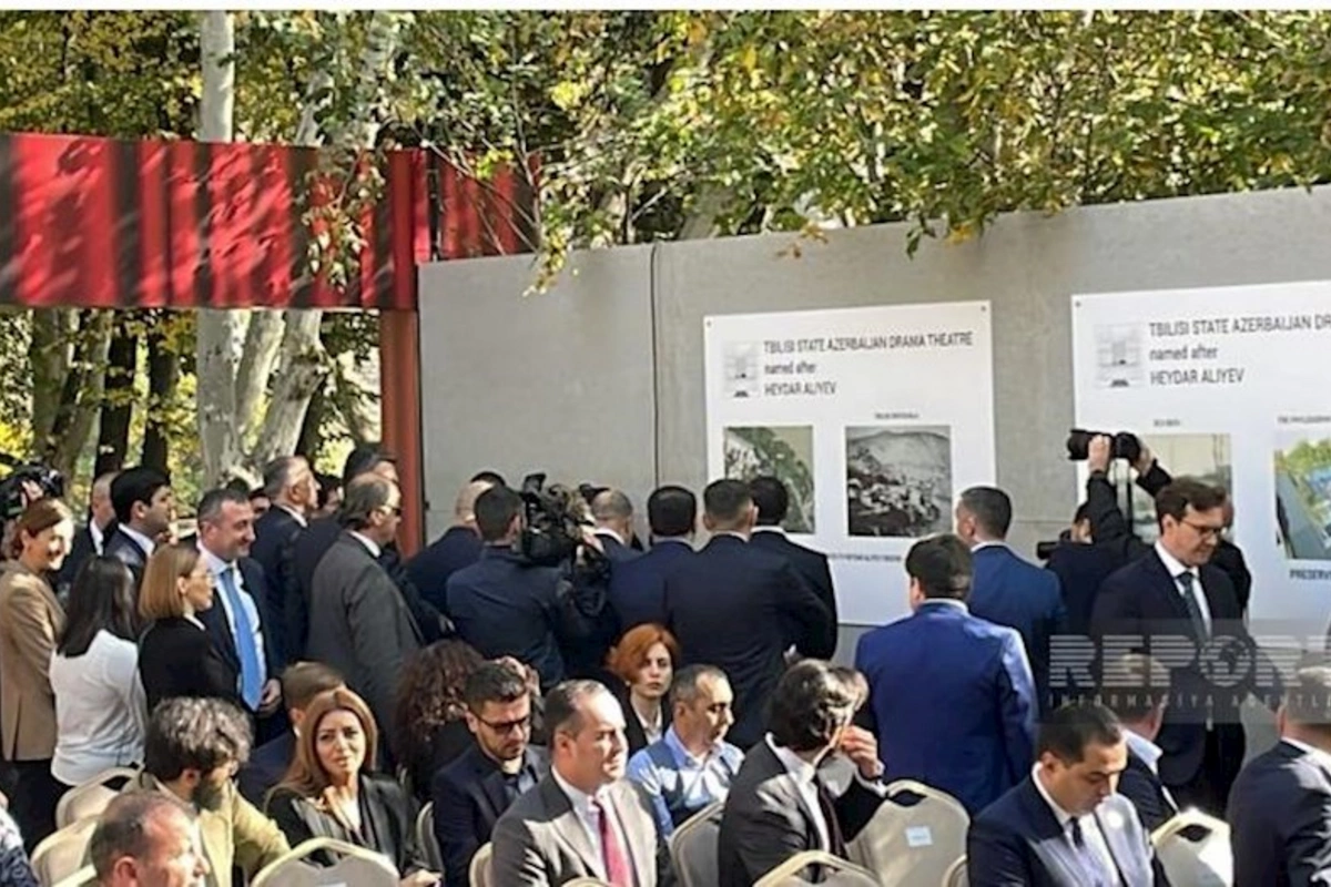 Tbilisidə Azərbaycan Dram Teatrının yeni binasının təməlqoyma mərasimi keçirilir