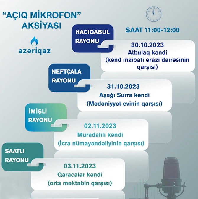SOCAR Azəriqaz İB-nin Açıq mikrofon aksiyası davam edir
