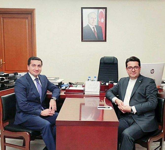 Azərbaycan Prezidentinin köməkçisi İranın ölkəmizdəki səfiri ilə görüşüb — FOTO