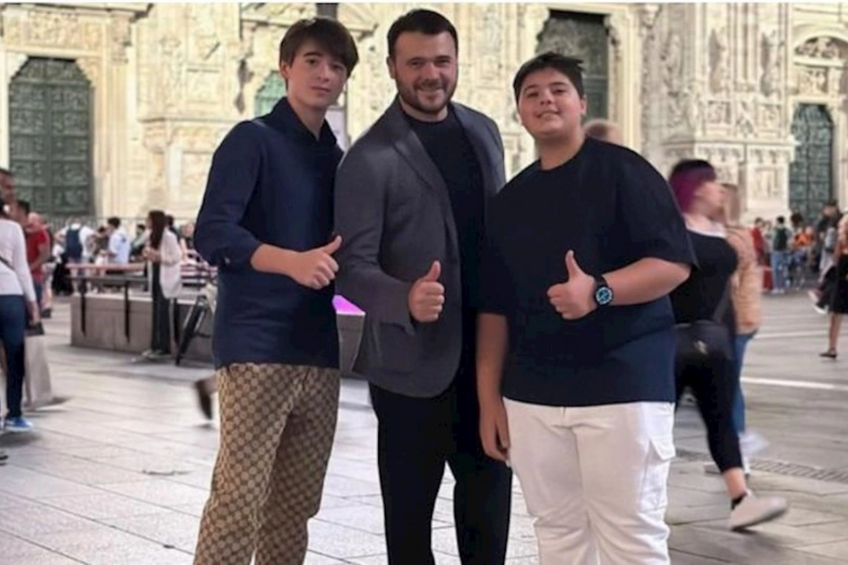 Emin Ağalarov əkizləri ilə İtaliyada — FOTOLAR