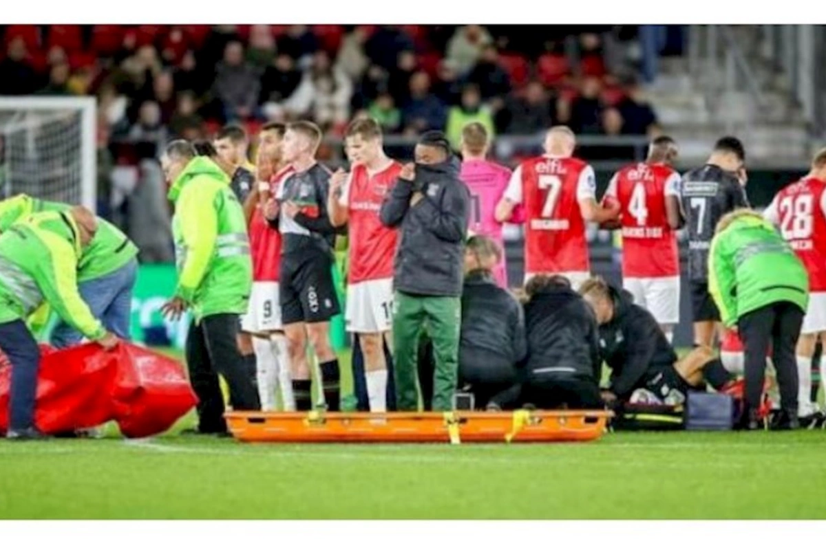 Futbolçu huşunu itirdi, oyun yarımçıq dayandırıldı