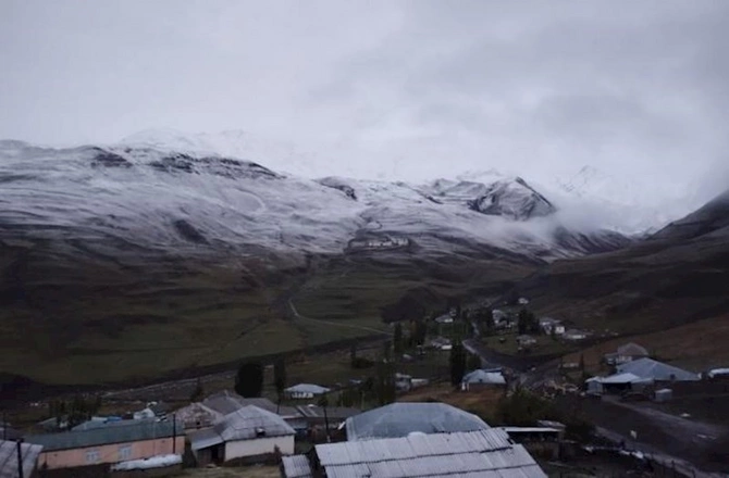 Xınalığa qar yağdı — FOTO