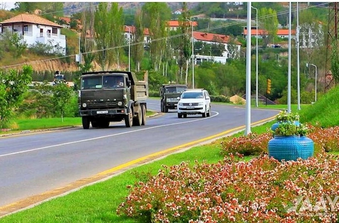 Laçında şəhərdaxili yollar asfaltlanır — VİDEO/FOTO