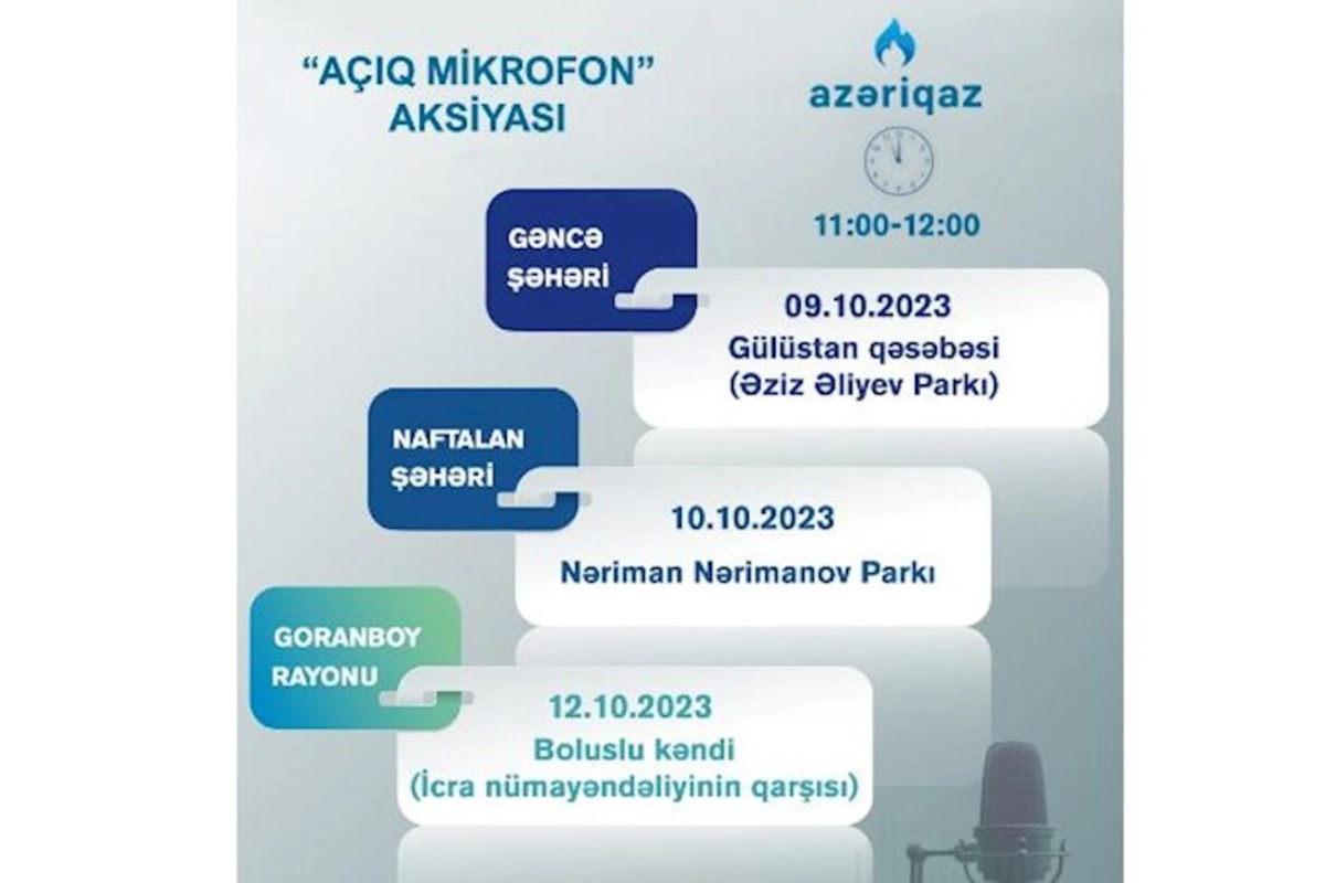 SOCAR Azəriqaz İB-nin Açıq mikrofon aksiyası davam edir